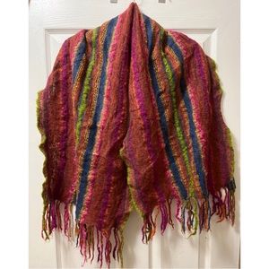 MILHUA Peruvian Baby Alpaca Long Rectangle Fringe Scarf - Made in Peru